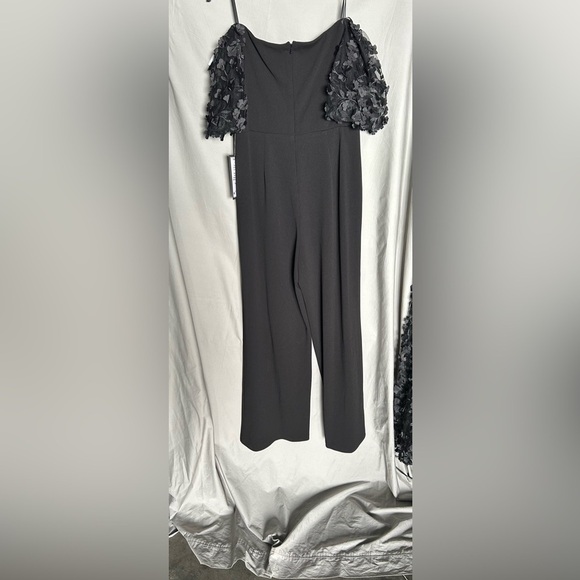 Xscape Puffed-Sleeve Off-The-Shoulder Jumpsuit - Picture 8 of 14